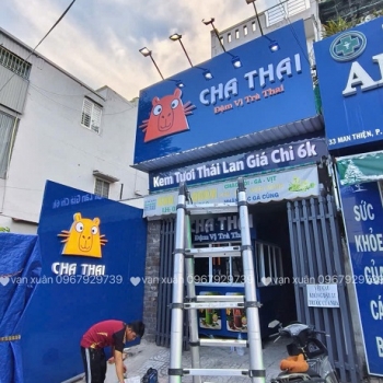 THI CÔNG BẢNG HIỆU TRÀ SỮA ĐẸP TRỌN GÓI