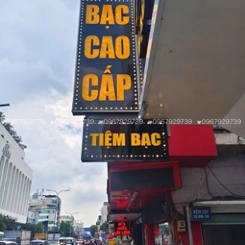 LÀM BẢNG HIỆU HỘP ĐÈN TIỆM BẠC BỀN ĐẸP, GIÁ TỐT 