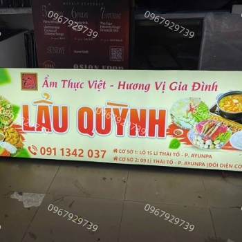 HỘP ĐÈN MENU QUÁN ĂN GIÁ RẺ 