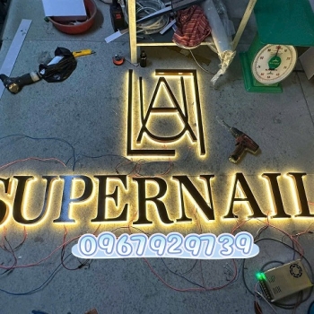 THIẾT KẾ GIA CÔNG CHỮ NỔI INOX TIỆM NAIL XUẤT ĐI MỸ GIÁ SIÊU TỐT