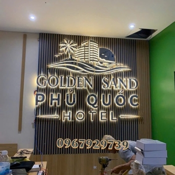 THI CÔNG CHỮ NỔI INOX HOTEL CAO CẤP