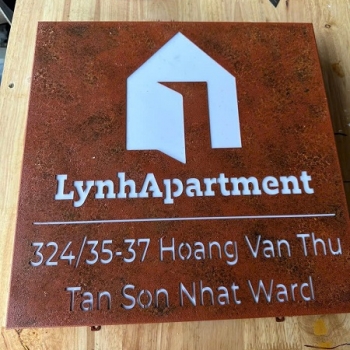 LÀM BẢNG SỐ NHÀ RỈ SÉT ĐỘC LẠ